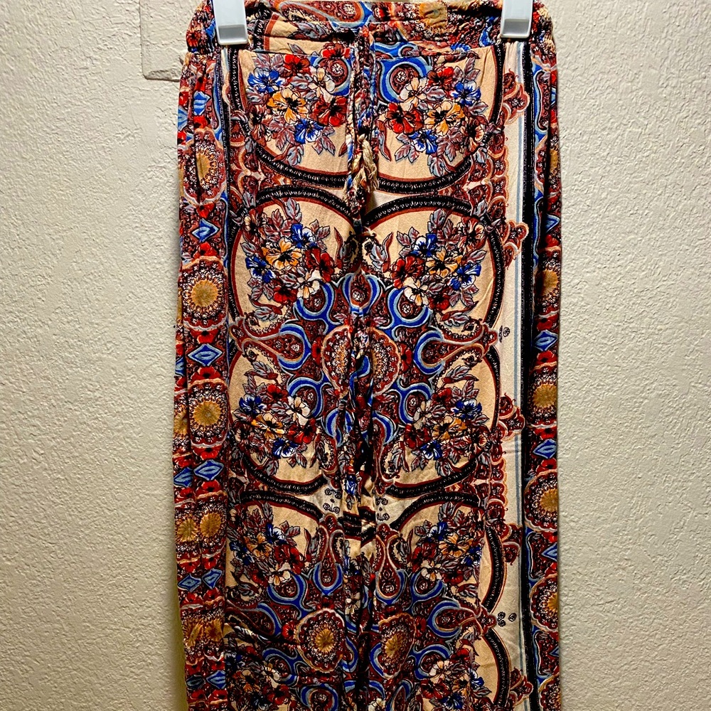 Cotton, floral pattern pants